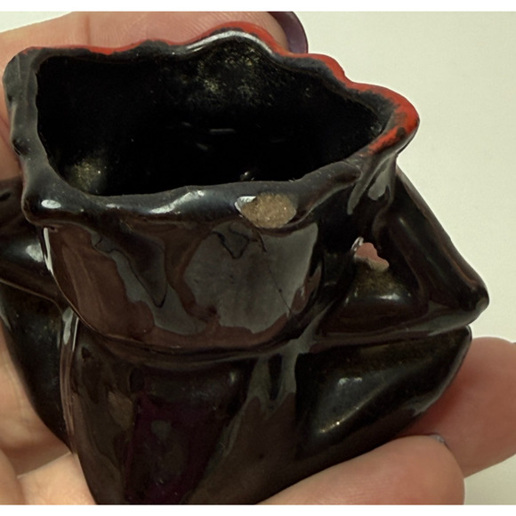 Vintage Lot Made in Japan Redware Figurines Anthropomorphic Frog Ladybug Birds - Picture 4 of 12